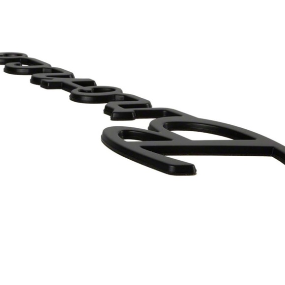 2021-2024 Bronco Matte Black Script Heritage Fender Emblems Pair NIP - Picture 6 of 12